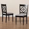 Baxton Studio Renaud Modern and Contemporary Grey Fabric and Dark Brown Finished Wood 2-Piece Dining Chair Set 174-10536-Zoro - alternate 5